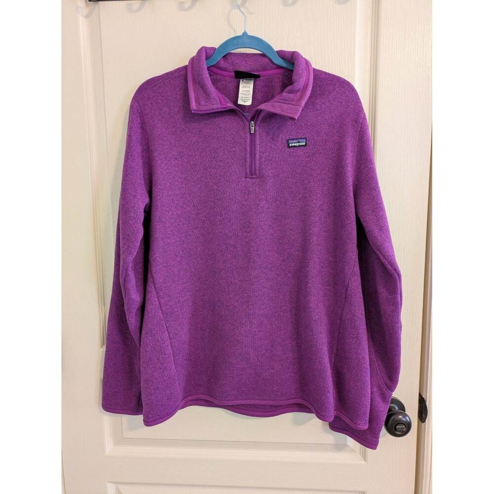 Patagonia Better Sweater Women’s Purple 1/4 Zip Jacket Long Sleeve Size XL